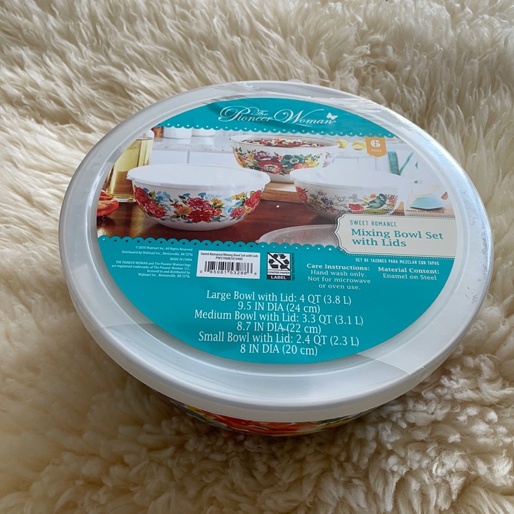 The Pioneer Woman Sweet Romance Mixing Bowl Set
